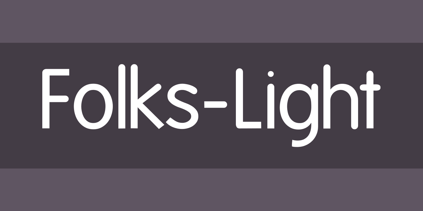 Folks-Light Light Font preview